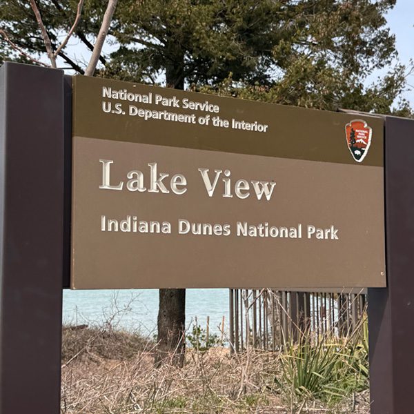 Indiana-Dunes-NP Indiana Dunes National Park Lake View Sign