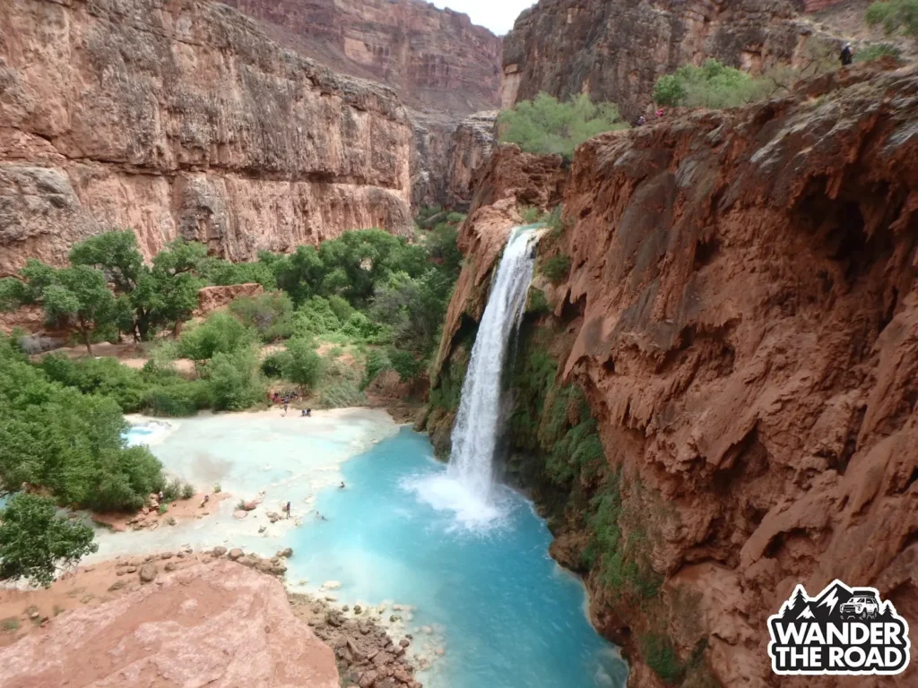 Havasupai Falls turquoise water in the Grand Canyon