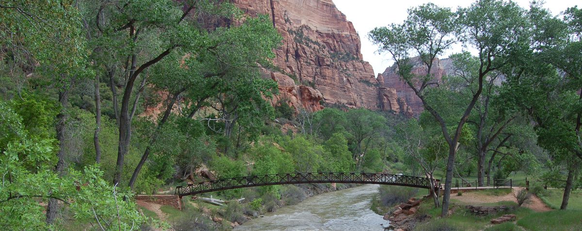 Zion-Header Bridge over the river in Zion